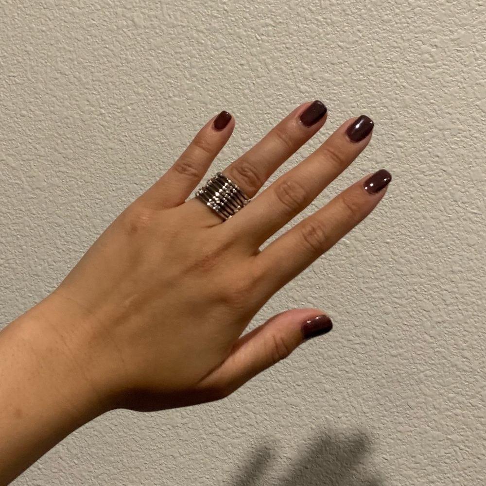 BCBGMAXAZRIA Silver Multi-Ring - Size 7